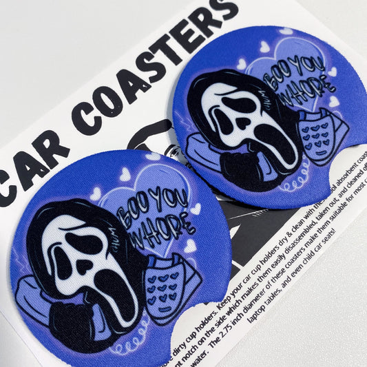 Boo You Wh*re Car Coasters